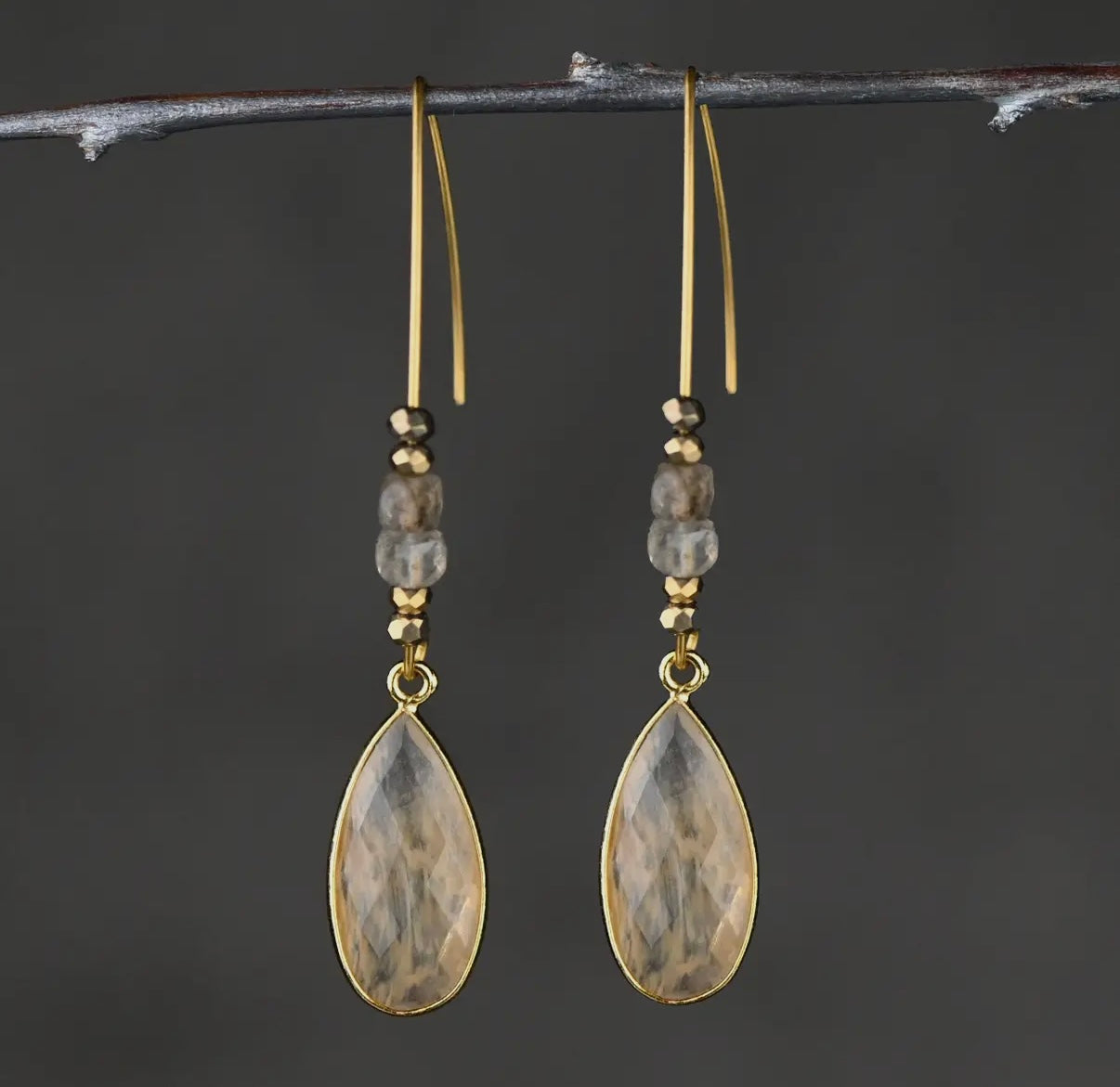 The Long Wire Golden Earrings