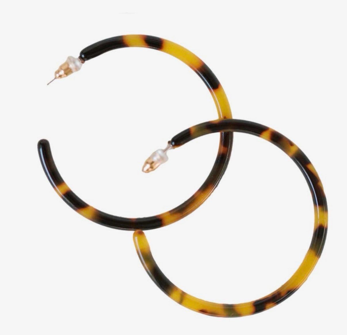 Skinny Brown Tortoise
Hoop Earrings