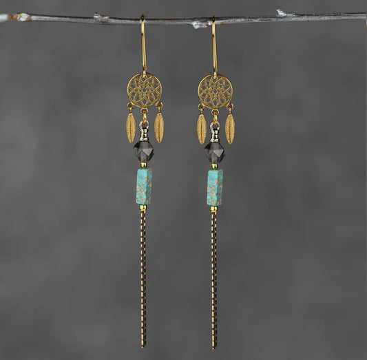Dream Catchers w/ Turquoise Jasper and Smoky Q Tassel