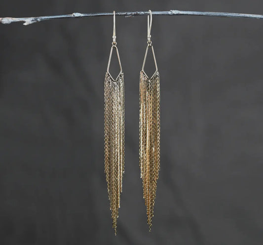 Super Dramatic Golden Mermaid Shimmer Earrings