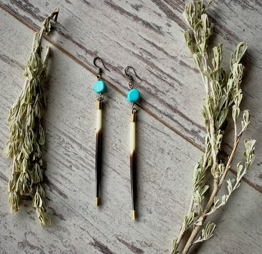 Porcupine Quill & Turquoise
Earrings