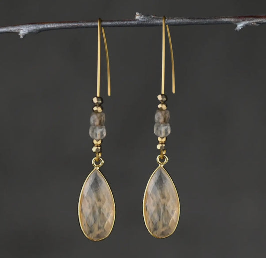 The Long Wire Golden Earrings