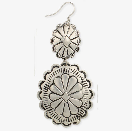 Silver Double Concha
Drop Earrings
