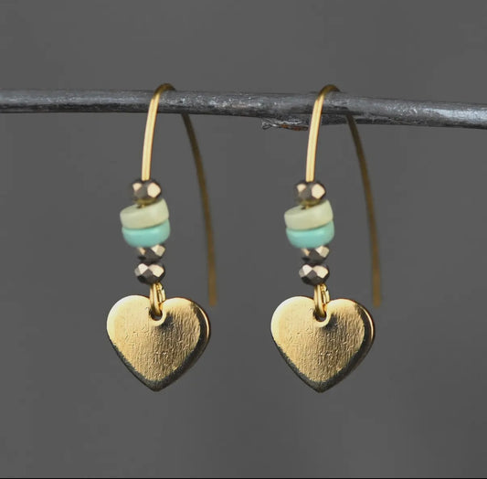 The Golden Heart Earrings