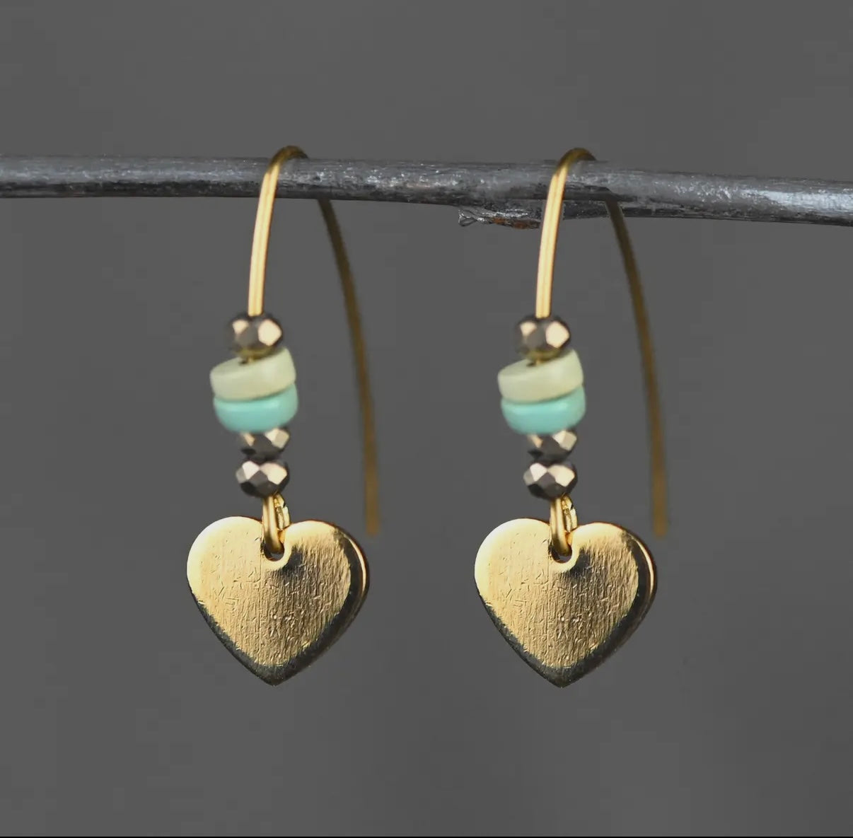 The Golden Heart Earrings