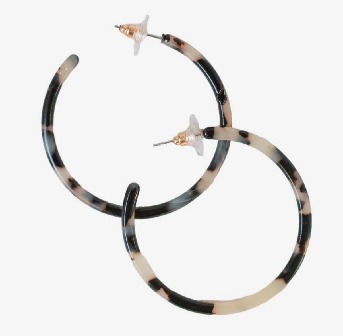 Skinny Blonde Tortoise
Hoop Earrings