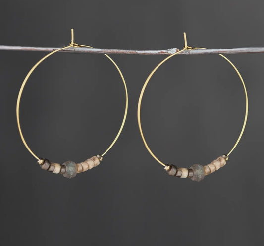The Labradorite & Jasper Earrings