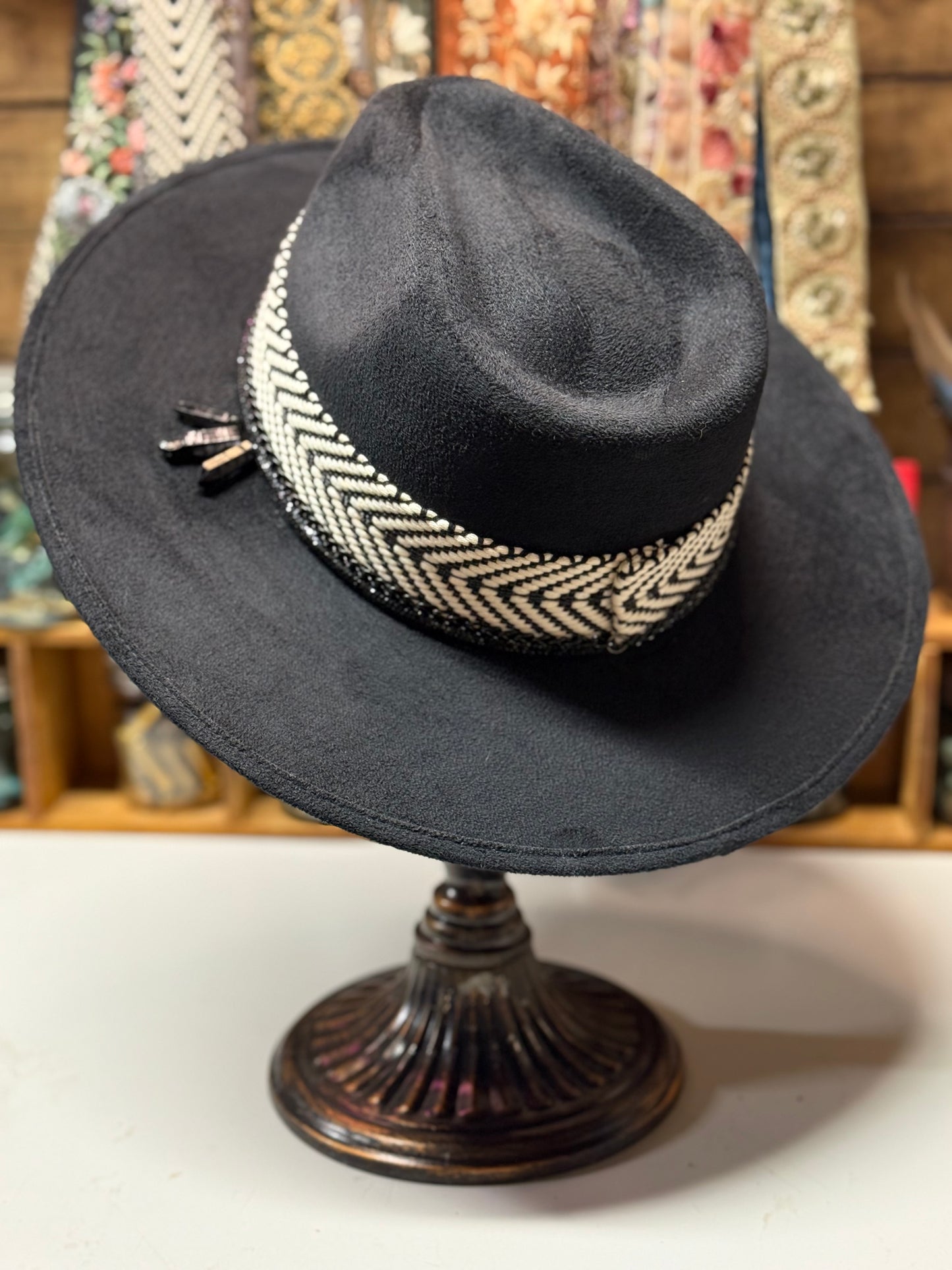 1- The Black Tie & Brim Rancher Hat