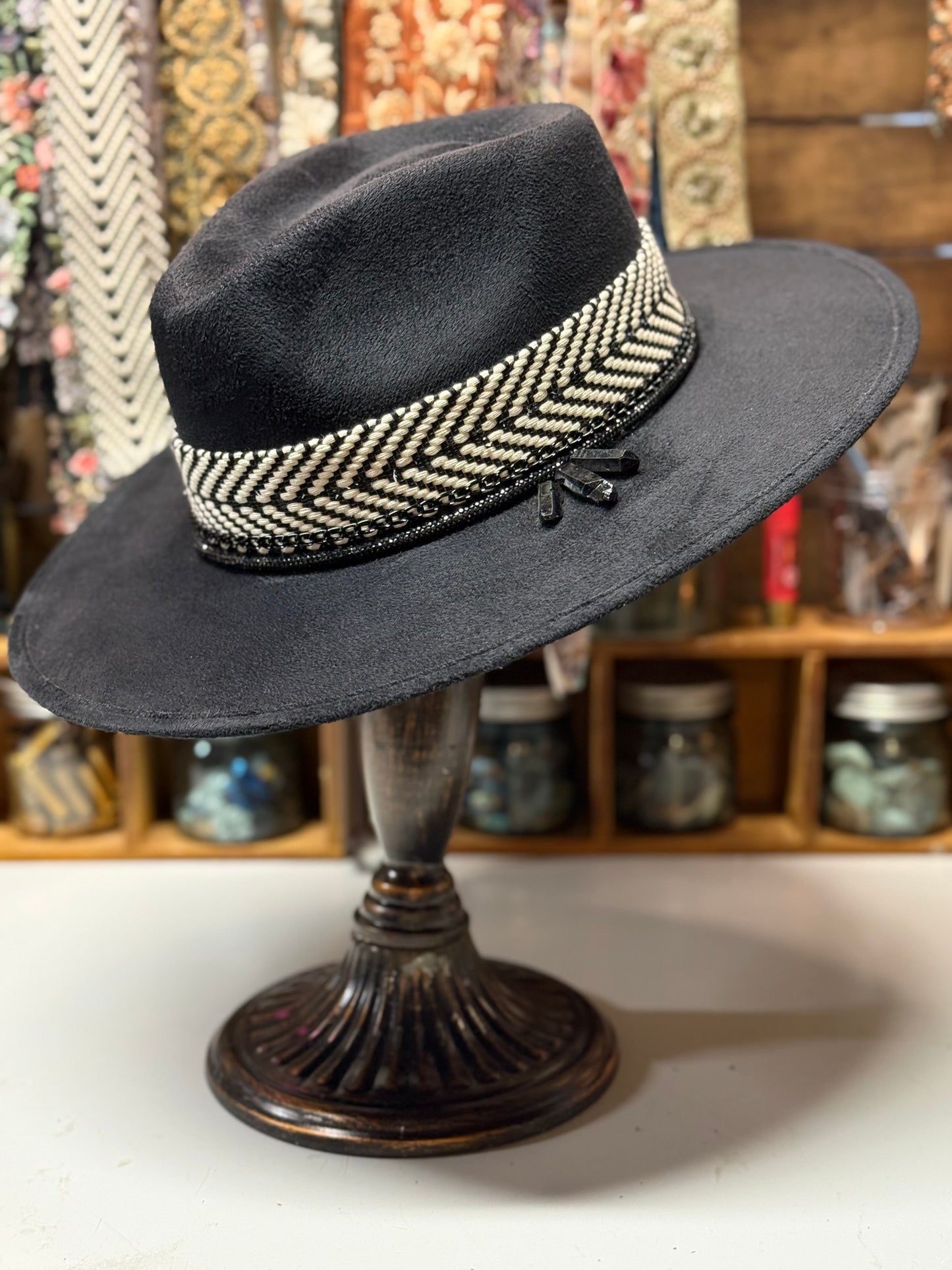 1- The Black Tie & Brim Rancher Hat