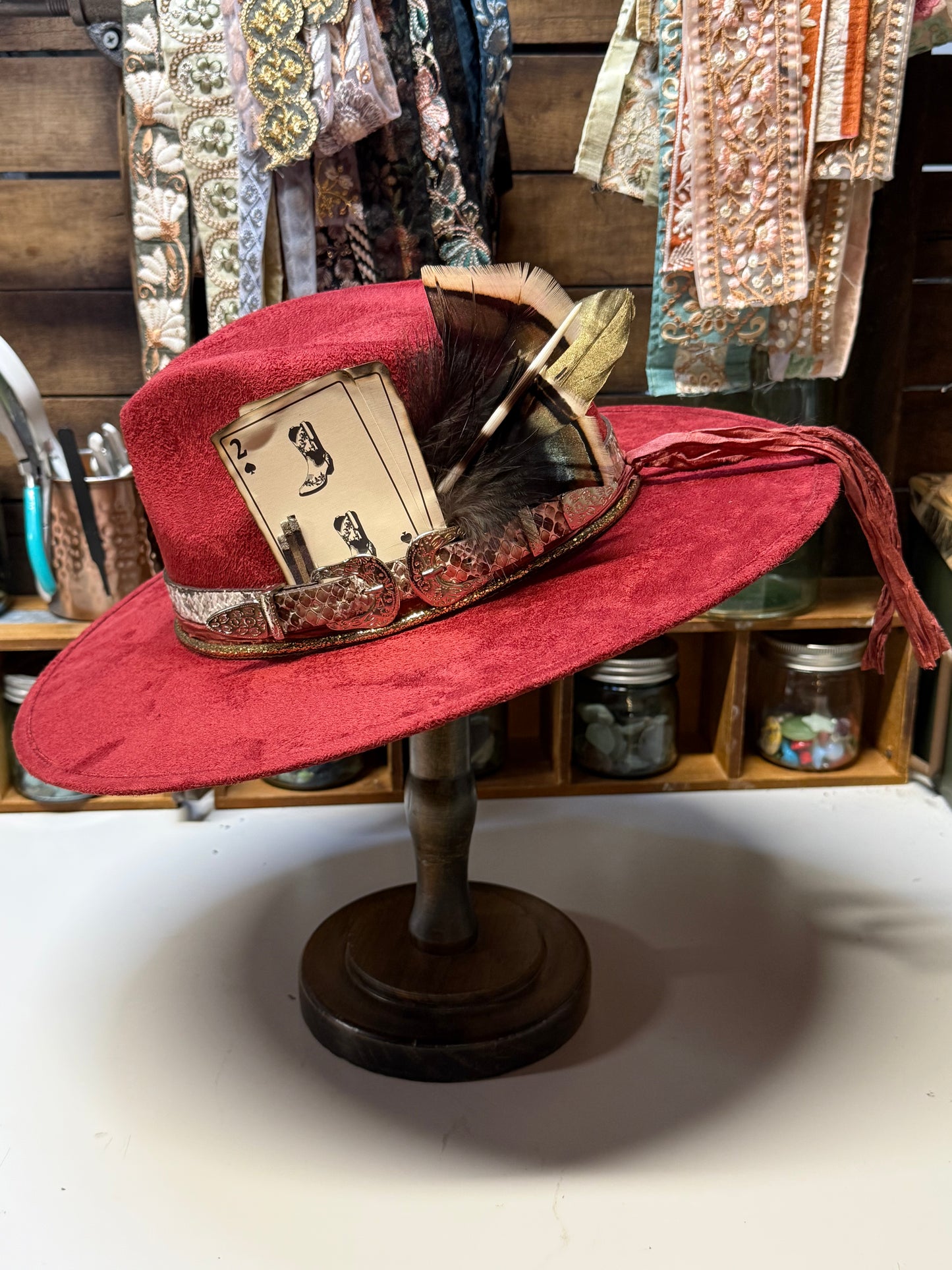 1- The Burgundy Ember Hat