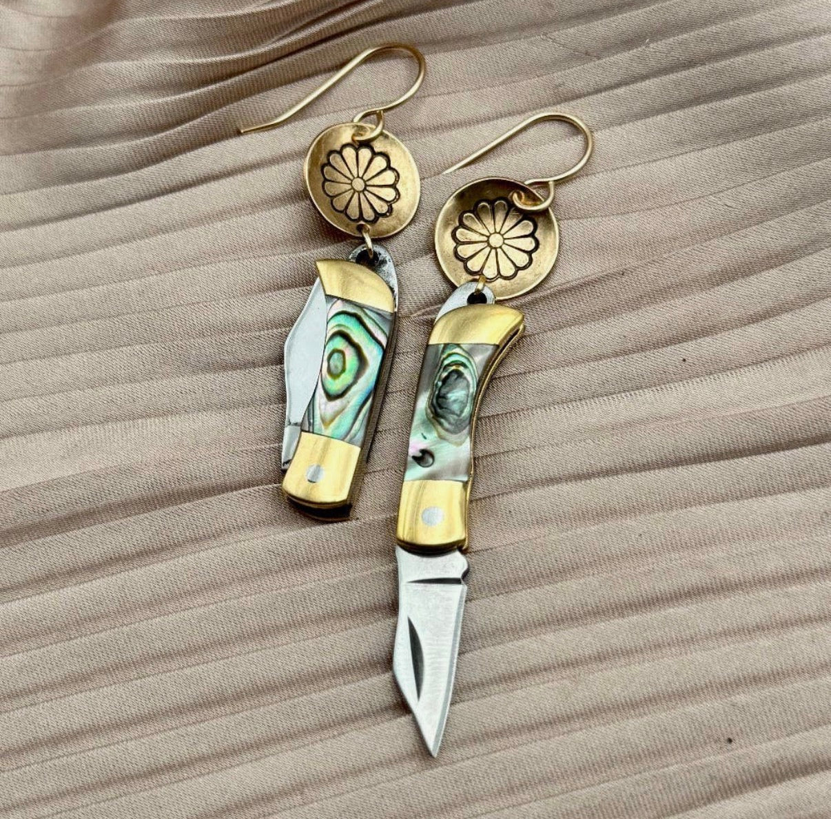 Flower Stamp (Abalone) Earrings