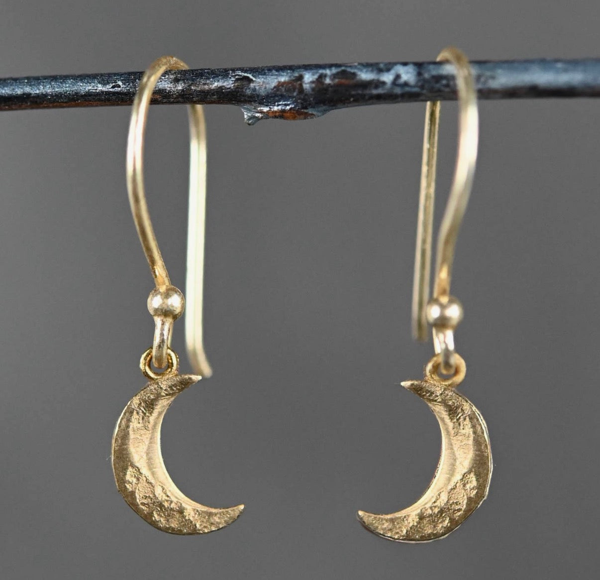 Petite Brass Hammered Moons