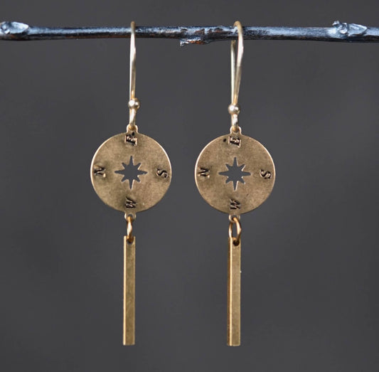 Brass Compass w/ Square Stick