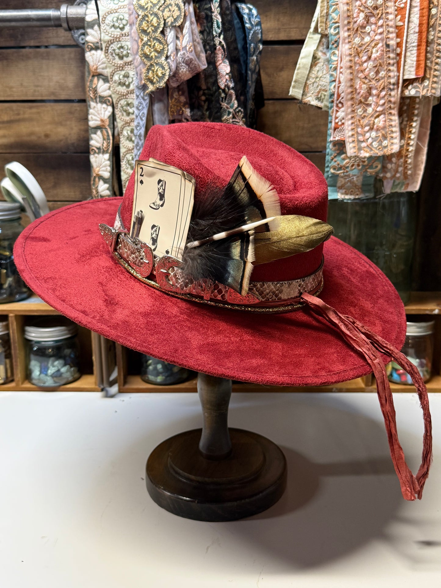 1- The Burgundy Ember Hat